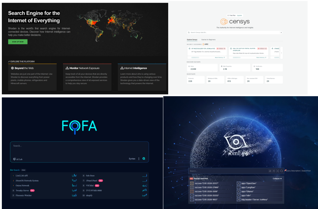 Which OSINT Search Engine Free Tier Actually Works in 2026: Shodan vs Censys vs ZoomEye vs FOFA